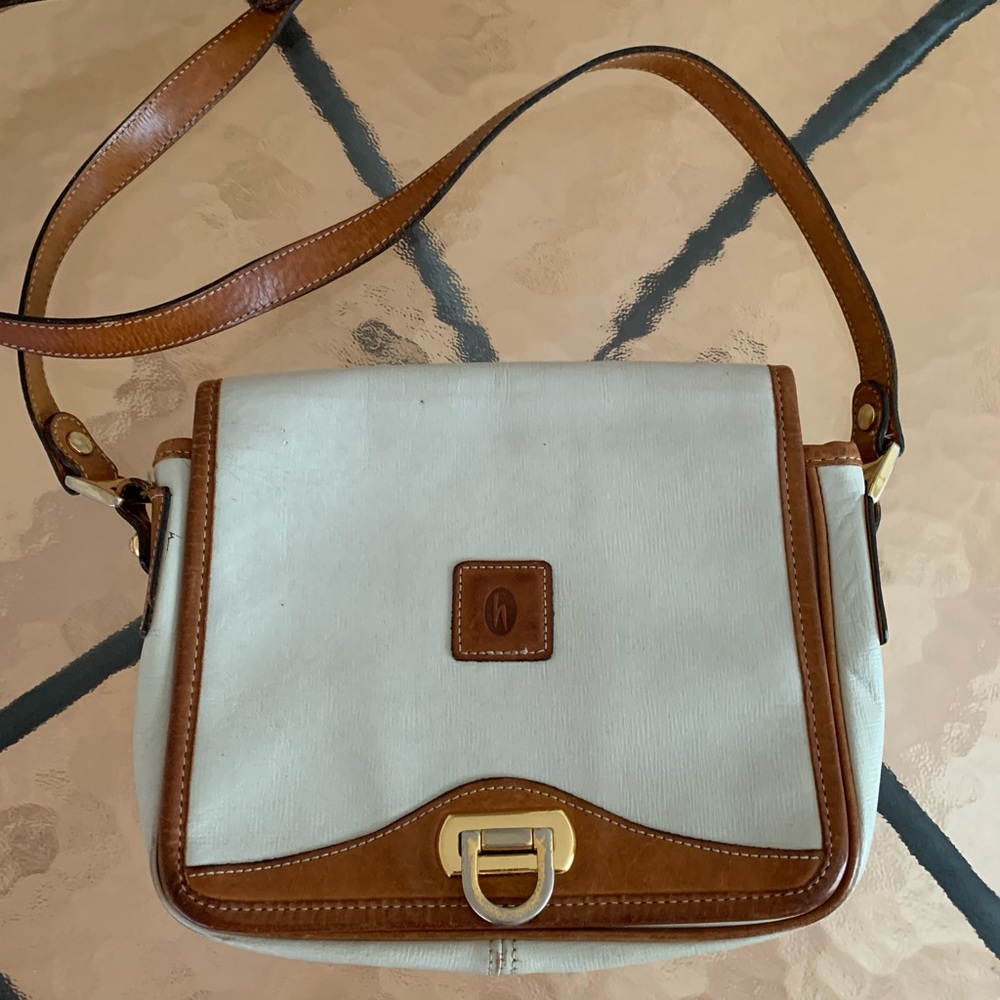 Vintage Hartmann White&Brown Leather Bag